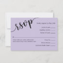 Search for lavender rsvp cards Black