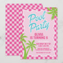 Search for pink pool party invitations Summer