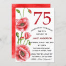 Search for poppies birthday invitations Watercolor