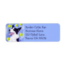 Search for border collie return address labels Watercolor