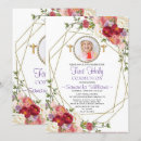 Search for rose gold first communion invitations Glitter