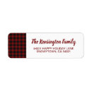 Search for rustic winter return address labels Plaid