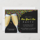 Search for new years eve invitations Champagne glasses