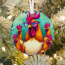 Search for rooster christmas tree decorations Funny chicken