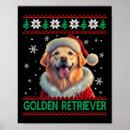 Search for golden retriever christmas posters Santa