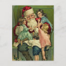 Search for vintage christmas children postcards Santa