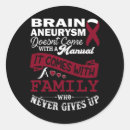 Search for burgundy ribbon stickers Aneurysm
