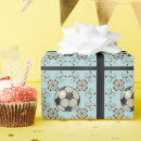 Search for soccer christmas wrapping paper Blue