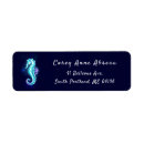 Search for sea horse return address labels Blue