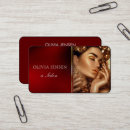 Search for red and gold business cards Hairdresser