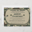 Search for military camo invitations Boot camp