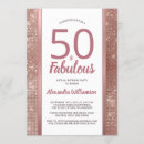 Search for rose 50th birthday invitations Trendy