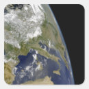 Search for earth from space stickers Black background