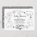 Search for jungle safari baby shower invitations Modern