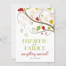 Search for red and green wedding invitations Vintage