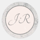 Search for peach monogram wedding stickers Classic