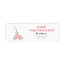Search for pink bird return address labels Valentine