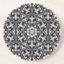 Search for fleur de lis coasters Black and white