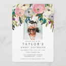 Search for floral sweet 16 invitations Pastel