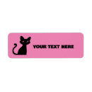 Search for cute cats return address labels Pink