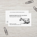 Search for excavation business cards Heavy equipment operator