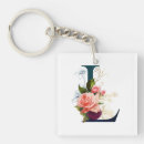 Search for letter l key rings Floral