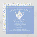 Search for teapot bridal shower invitations Blue and white