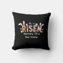 Search for he is risen cushions Christian