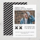 Search for black and white stripe graduation invitations Pattern