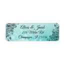 Search for teal wedding return address labels Black