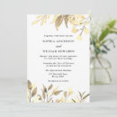 Search for gold leaves wedding invitations Greenery
