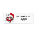 Search for cute santa claus return address labels Watercolor