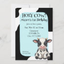 Search for cow party invitations Blue