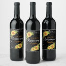 Search for sunflower wine labels Watercolor