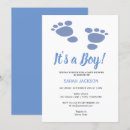 Search for footprint baby shower invitations Blue