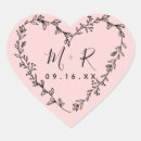 Search for floral heart wreath stickers Rustic