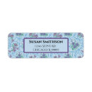 Search for purple pansy return address labels Vintage