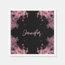 Search for black floral napkins Watercolor