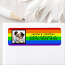 Search for lesbian wedding return address labels Colourful