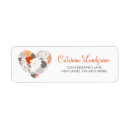 Search for orange grey return address labels Floral