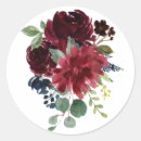 Search for modern watercolor floral stickers Burgundy