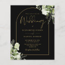 Search for gold wedding invitations Black and gold