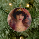 Search for vintage style christmas tree decorations Floral