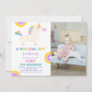 Search for cartoon birthday invitations Unicorn
