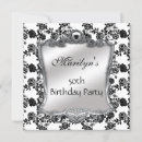Search for silver black white 50th birthday invitations Elegant birthday party