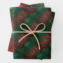 Search for gothic christmas wrapping paper Red and green