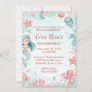 Search for gold mermaid birthday invitations Octopus