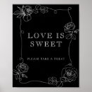 Search for love is sweet sign posters Floral