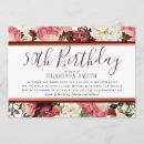 Search for wine 50th birthday invitations Burgundy