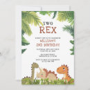 Search for two rex birthday invitations Dinosaur